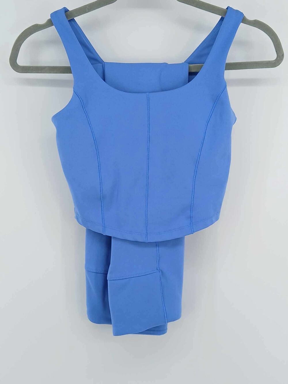 Blue atheltic set Harmony Balance crop top and high rise legging , size XS